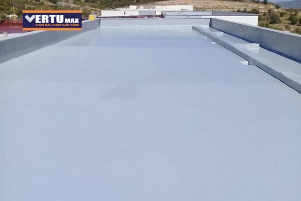 Bề mặt sàn sau khi thi công chống thấm sân thượng hoàn thiện phẳng mịn